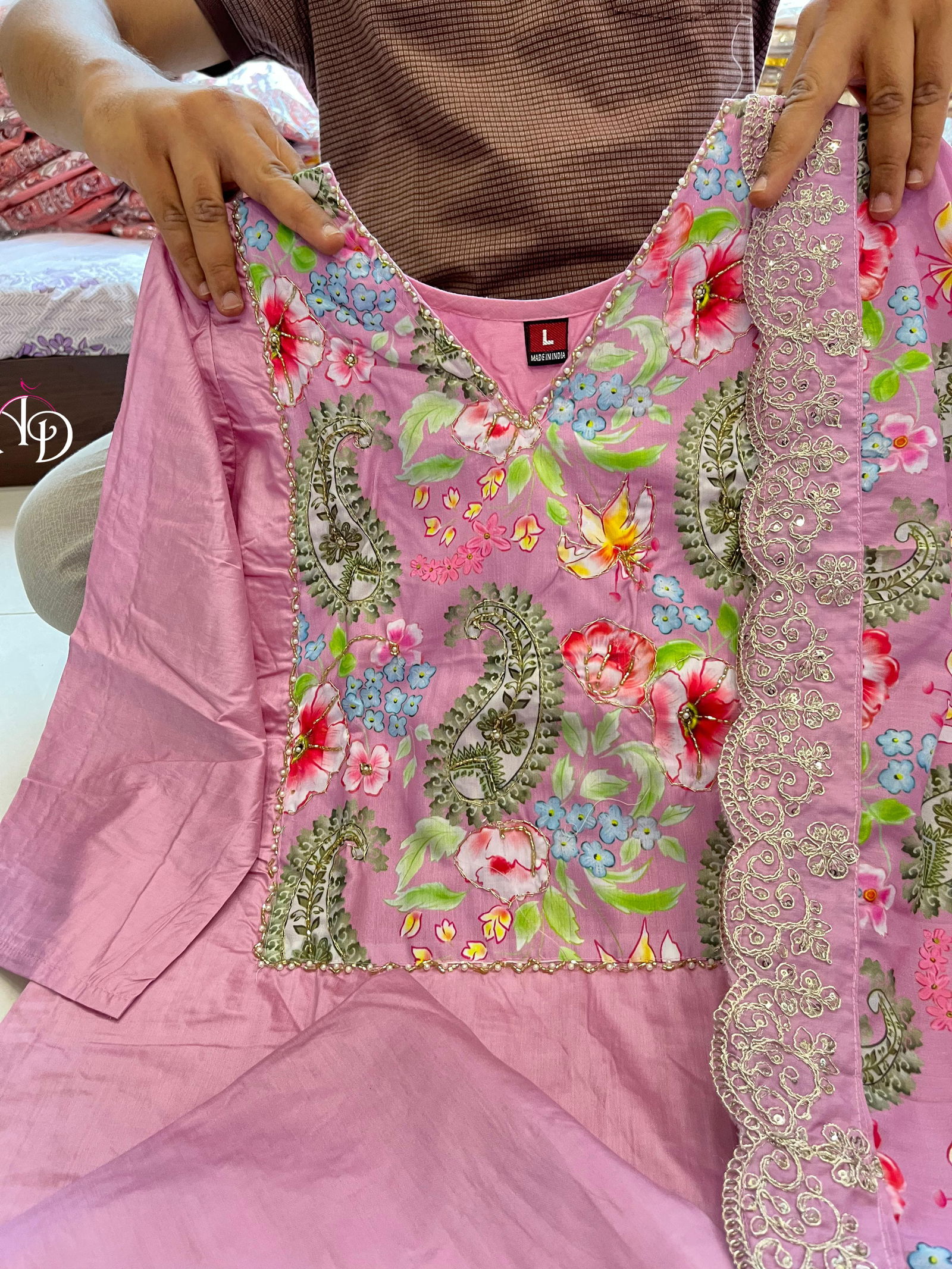 Mt Chanderi Silk Printed Kurti With Bottom Dupatta Wholesalers In Delhi
